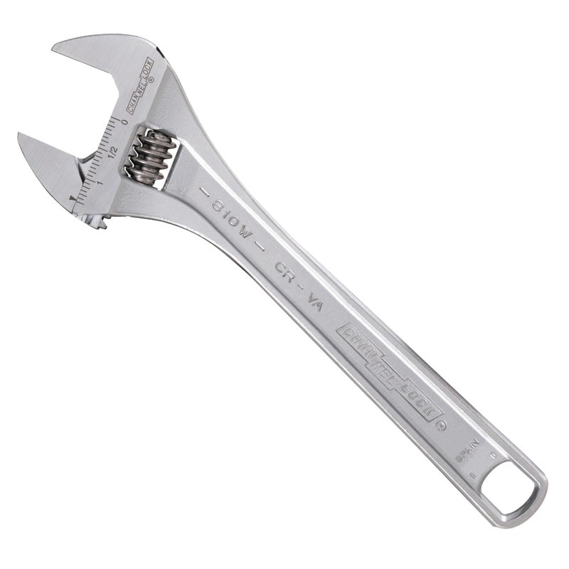 Channellock Adjustable Wrench 810W - Chrome Vanadium Steel, Polished Finish - 10 in - Image 1